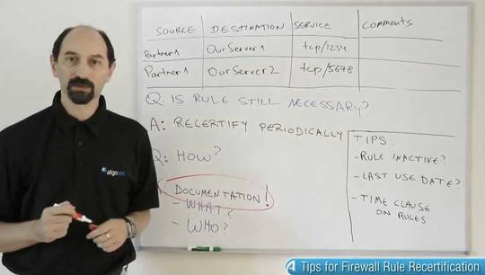 Lesson 4: Tips for Firewall Rule Recertification