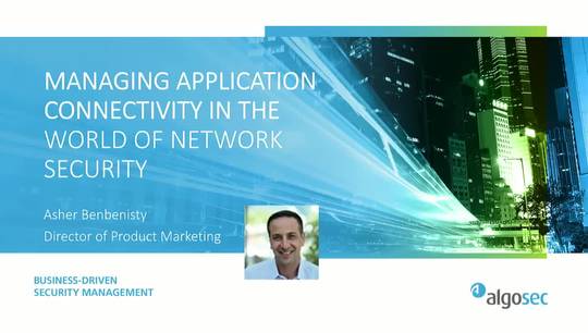 Managing Application Connectivity in the World of Network Security