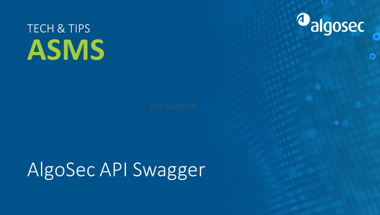 AlgoSec API Swagger