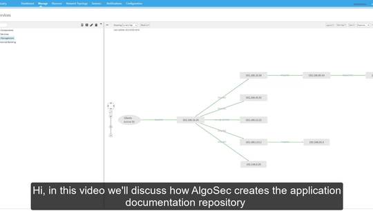 AlgoSec AutoDiscovery - Creating the application documentation repository 