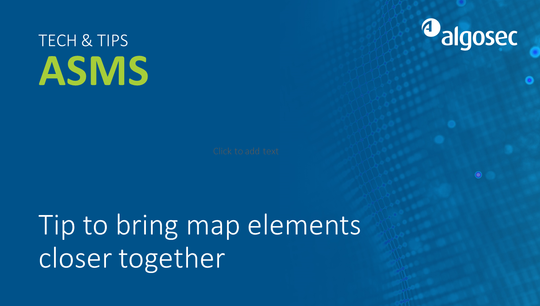 Tip to bring map elements closer together