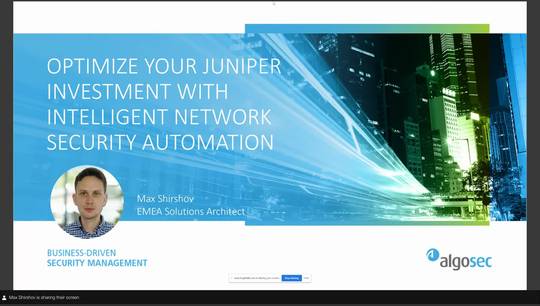 Optimize your Juniper Investment with Intelligent Network Security Automation