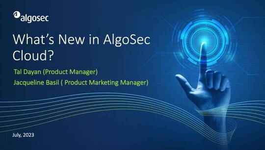What's new in AlgoSec cloud
