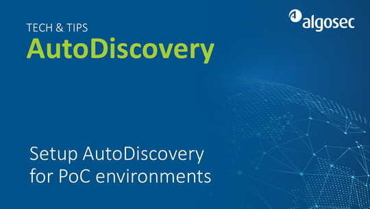 Setup Application Discovery for PoC environments