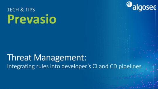 Threat Management: Integrating rules into developer’s CI and CD pipelines